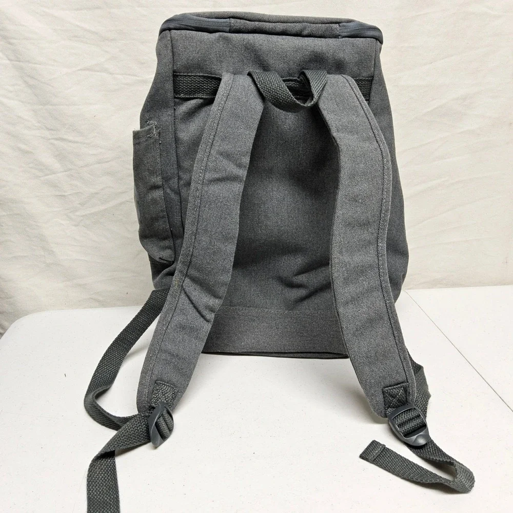 Disney Star Wars Galaxys Edge Droid Depot Backpack Gray Canvas Industrial Bag
